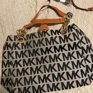 Black and Brown Logo Tote